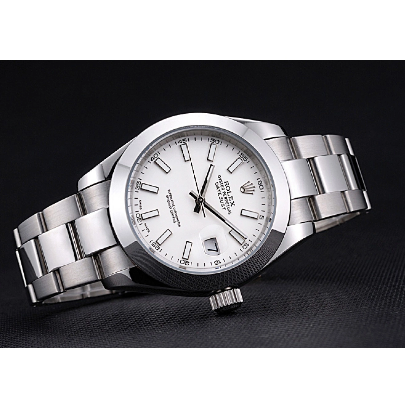 AAA replica watch Stainless Datejust 622266 White Rolex Steel Dial Case 0824